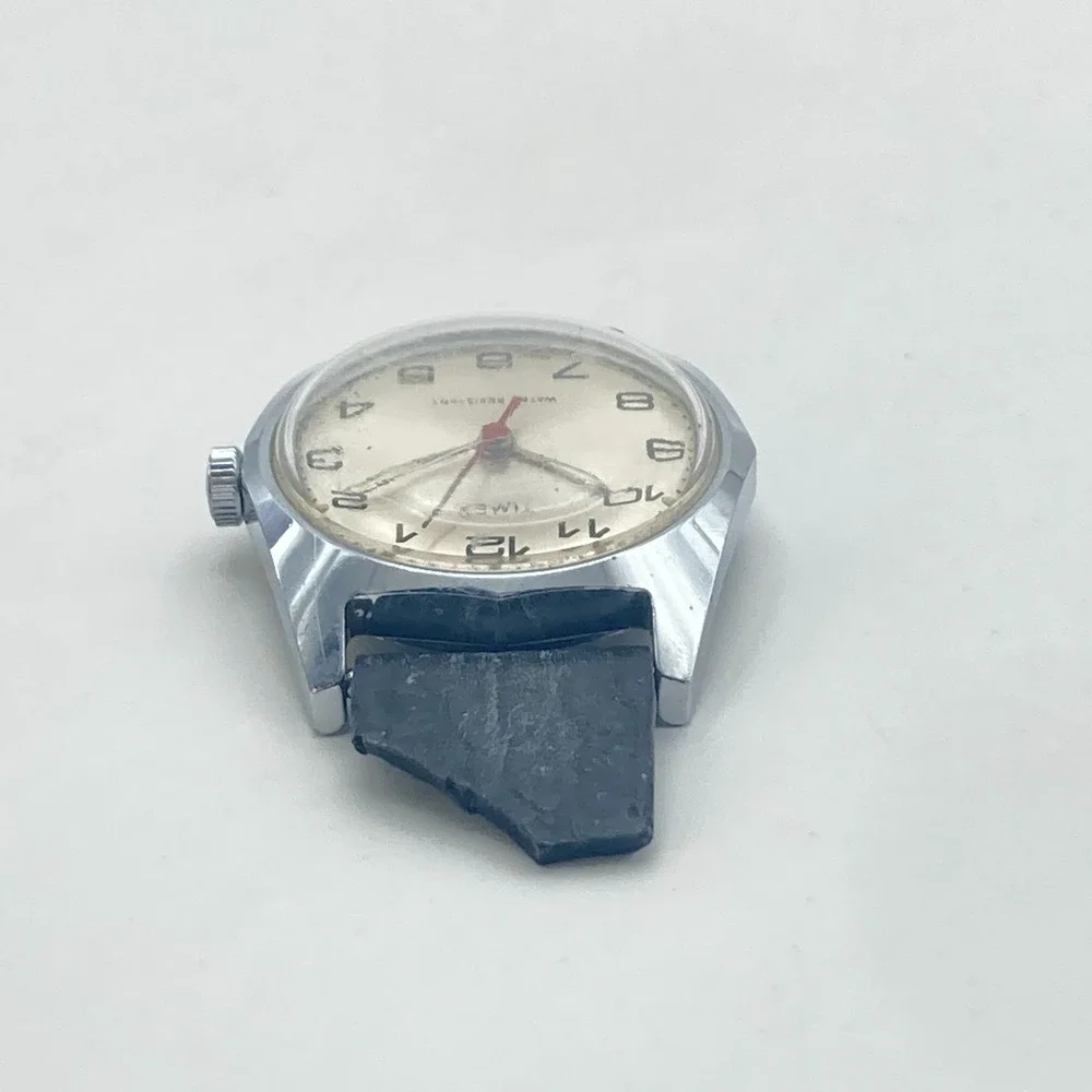 Vintage Timex Sprite Men's Watch 31mm 22519 02480 Silver Tone 1980 Manual Wind